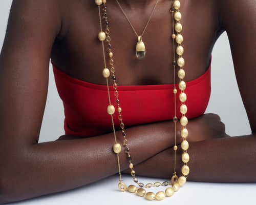 Nanis Dancing 18K Yellow Gold Beaded Necklace CN4-538 - THE SOLIST