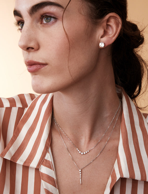 Ina Mar 18K White Gold Diamond  2.03ct.twd Smile Necklace 18" ANK-16341 - THE SOLIST