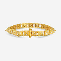 Cosibelli Queen 18K Yellow Gold Classic Geometric Diamond Link Bracelet 886056