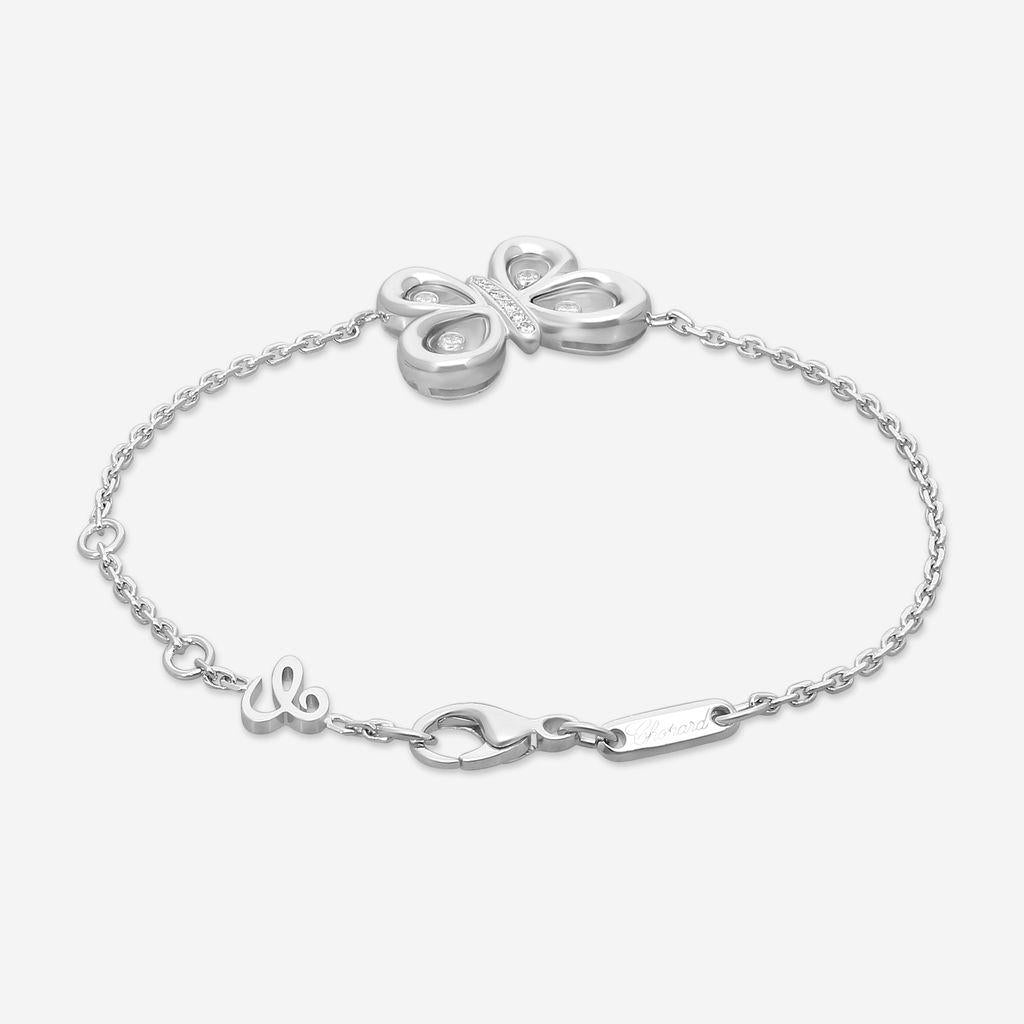 Chopard Happy Diamonds Happy Butterfly 18K White Gold Diamond Bracelet 859511-12
