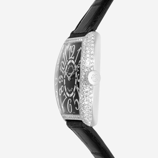 Franck Muller Cintree Curvex 18K White Gold Diamond Quartz Ladies Watch 5852QD