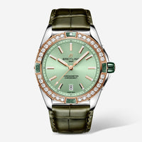 Breitling Super Chronomat Stainless Steel & 18K Rose Gold Automatic Ladies Watch U17356531L1P1