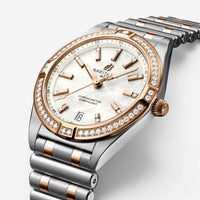 Breitling Chronomat Stainless Steel & 18K Rose Gold Quartz Ladies Watch U7731059