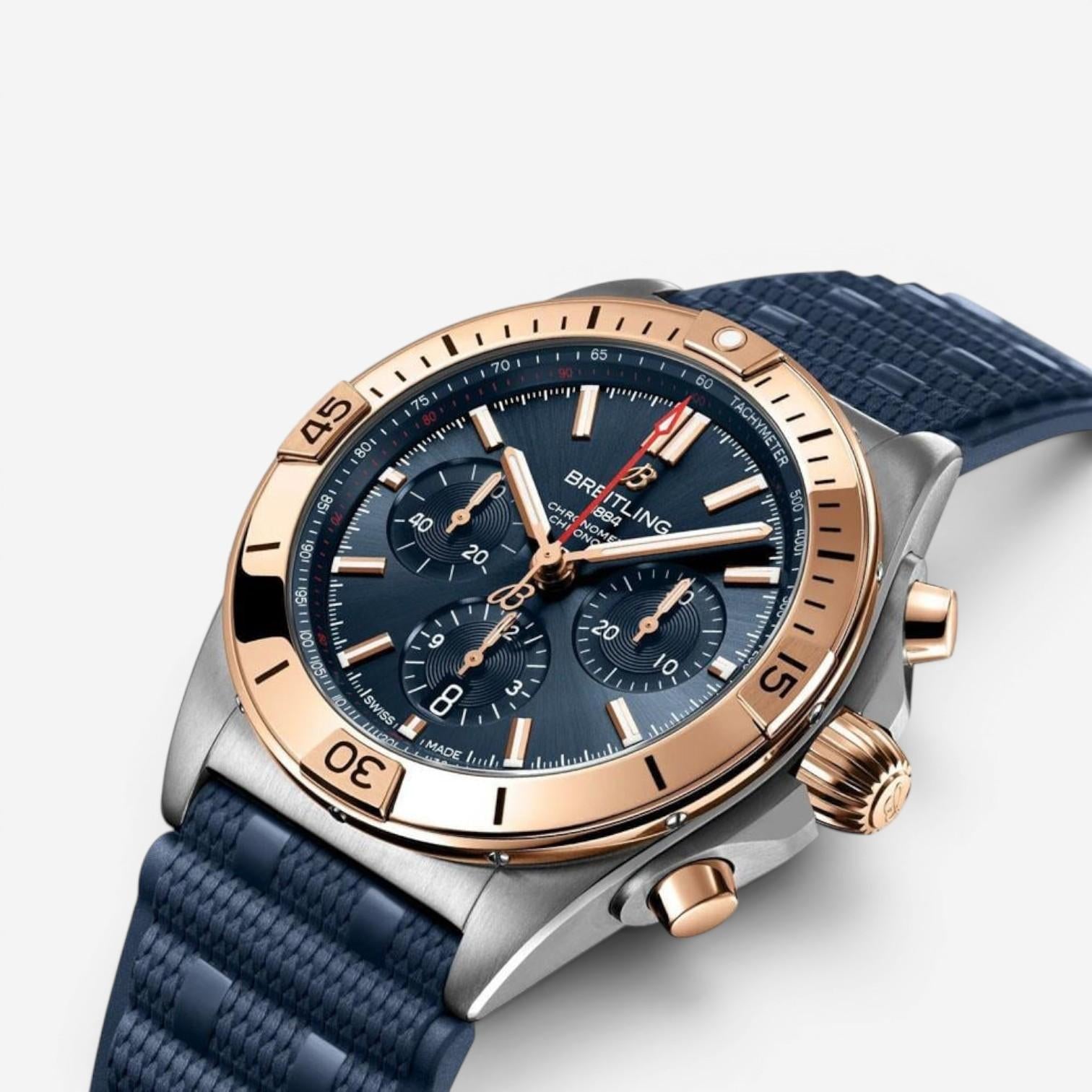 Breitling Chronomat Stainless Steel & 18K Rose Gold Automatic Men's Watch UB0134