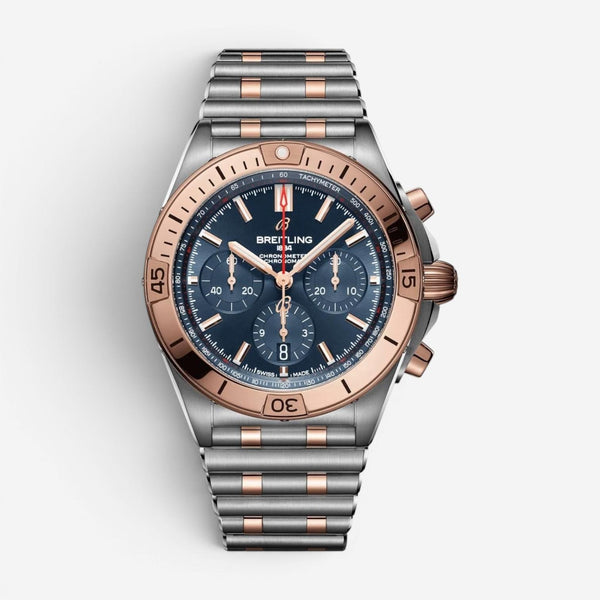 Breitling Chronomat Stainless Steel & 18K Rose Gold Automatic Men's Watch UB0134