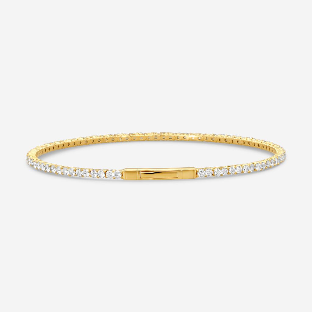 Ina Mar 14K Yellow Gold Diamond Flex Tennis Bangle Bracelet B1100B-FY-200F - THE SOLIST