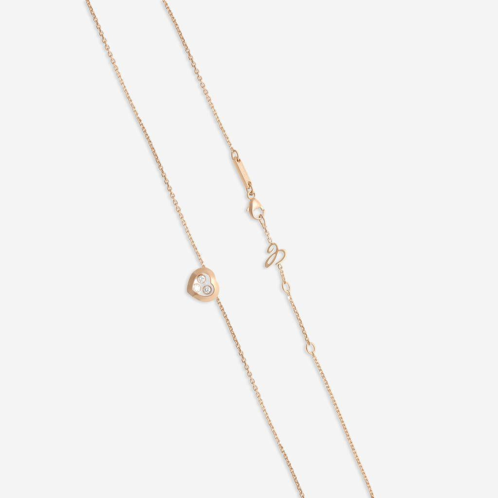 Chopard Happy Diamonds 18K Rose Gold Diamond Necklace 819203-5001