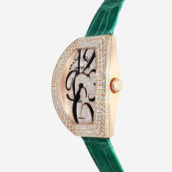 Franck Muller Infinity 18K Rose Gold Diamond Quartz Ladies Watch 3540QZAD4CD