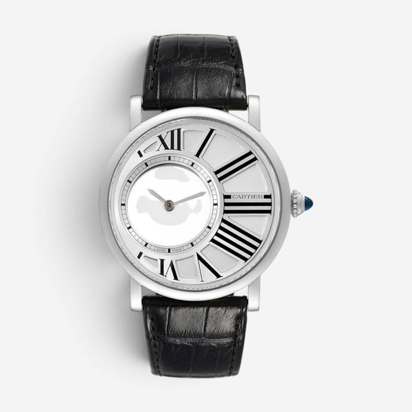 Cartier Rotonde Mystery 18K White Gold Manual Wind Men's Watch W1556224