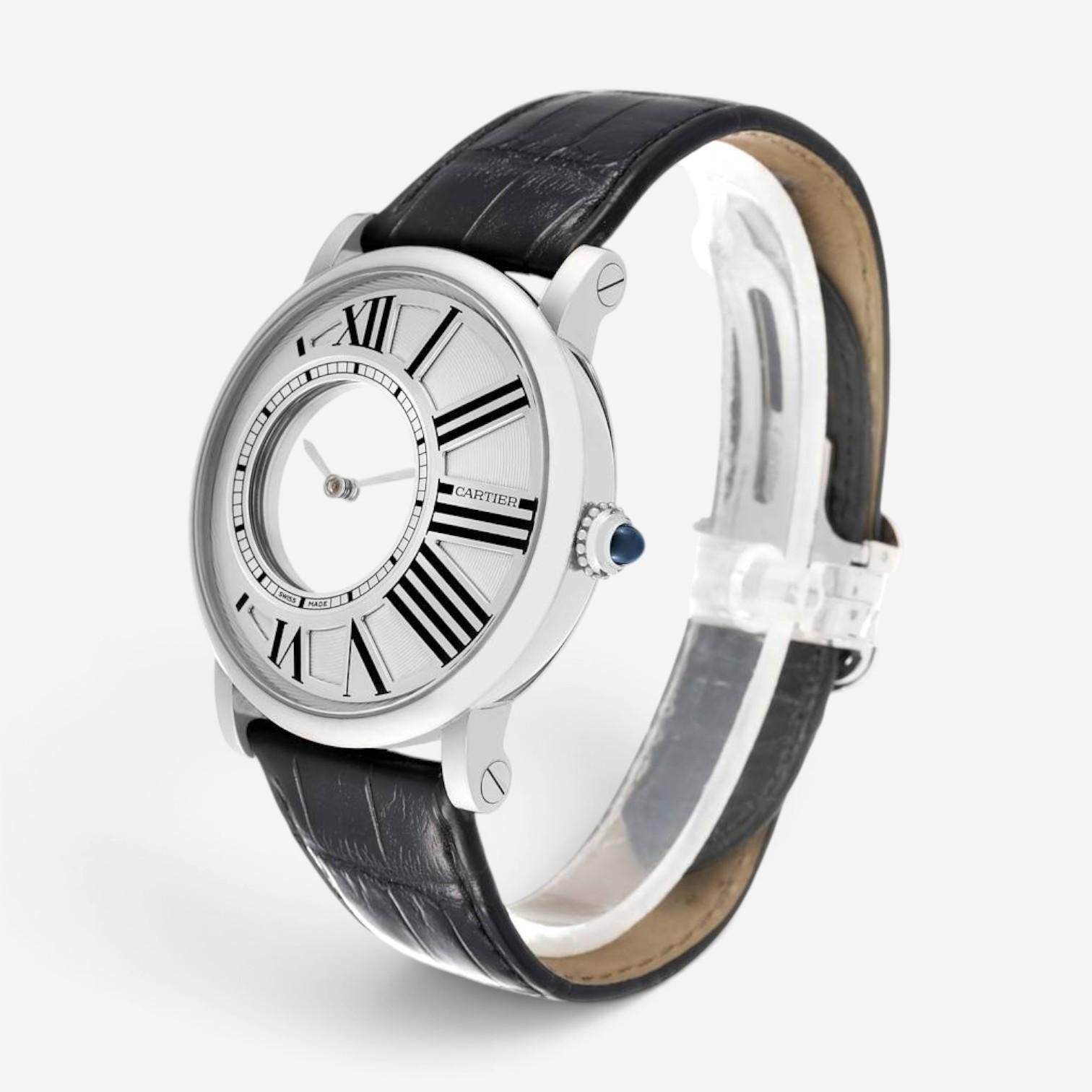 Cartier Rotonde Mystery 18K White Gold Manual Wind Men's Watch W1556224
