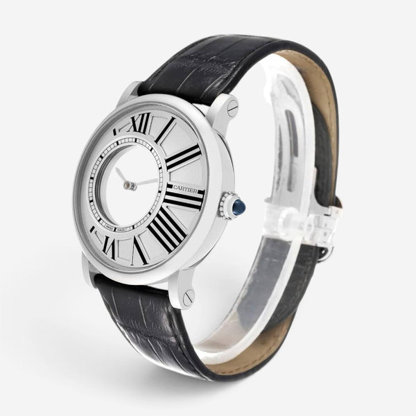 Cartier Rotonde Mystery 18K White Gold Manual Wind Men's Watch W1556224