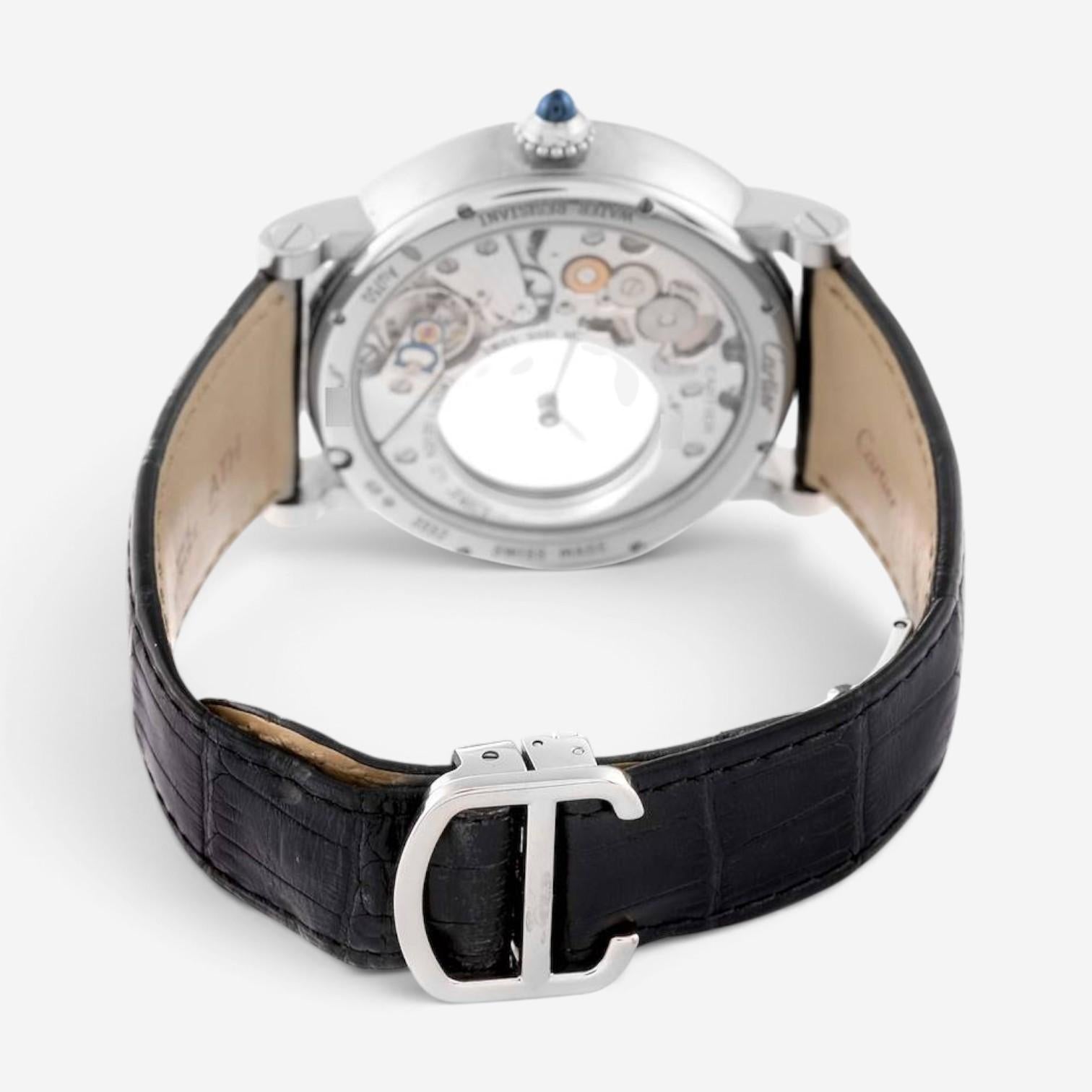 Cartier Rotonde Mystery 18K White Gold Manual Wind Men's Watch W1556224