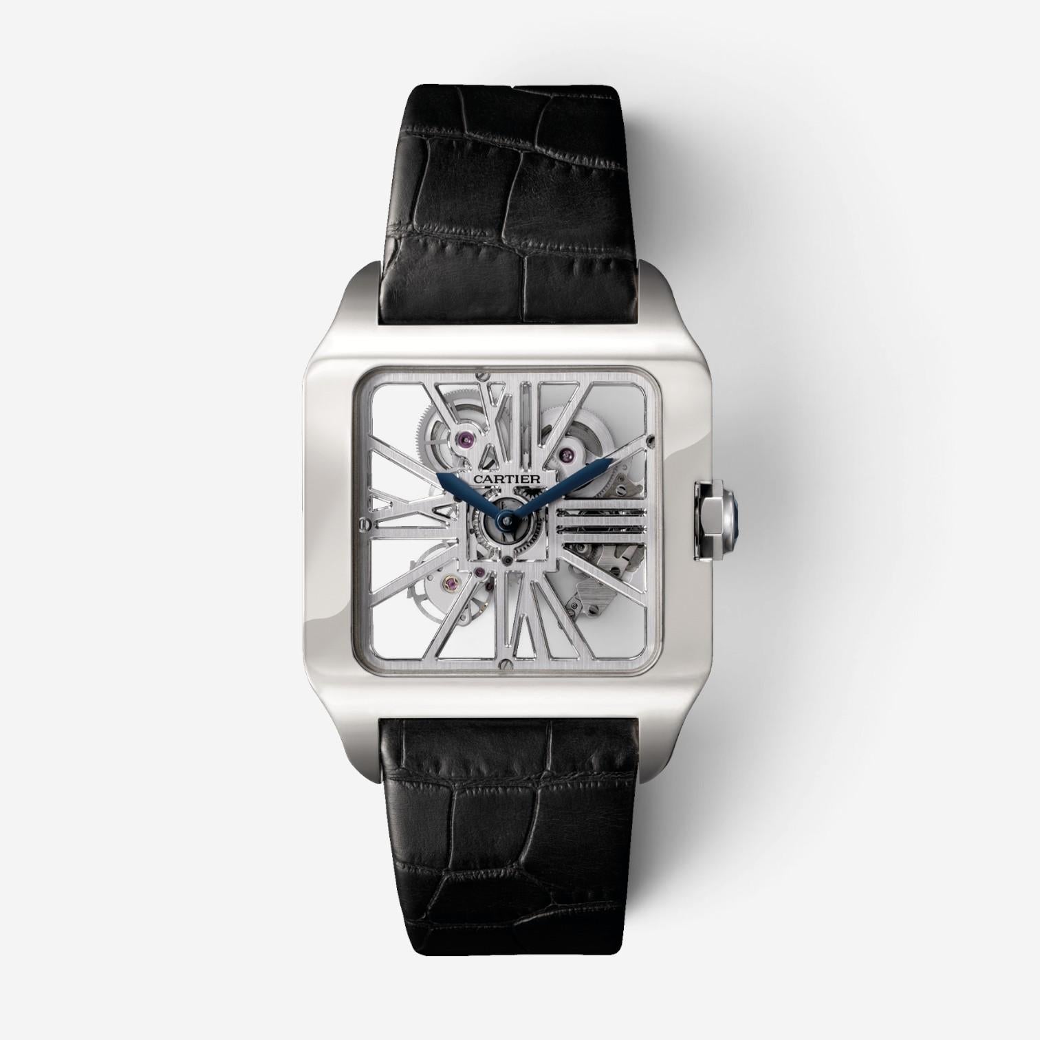 Cartier Santos Dumont Skeleton 18K White Gold Automatic Men's Watch W2020033