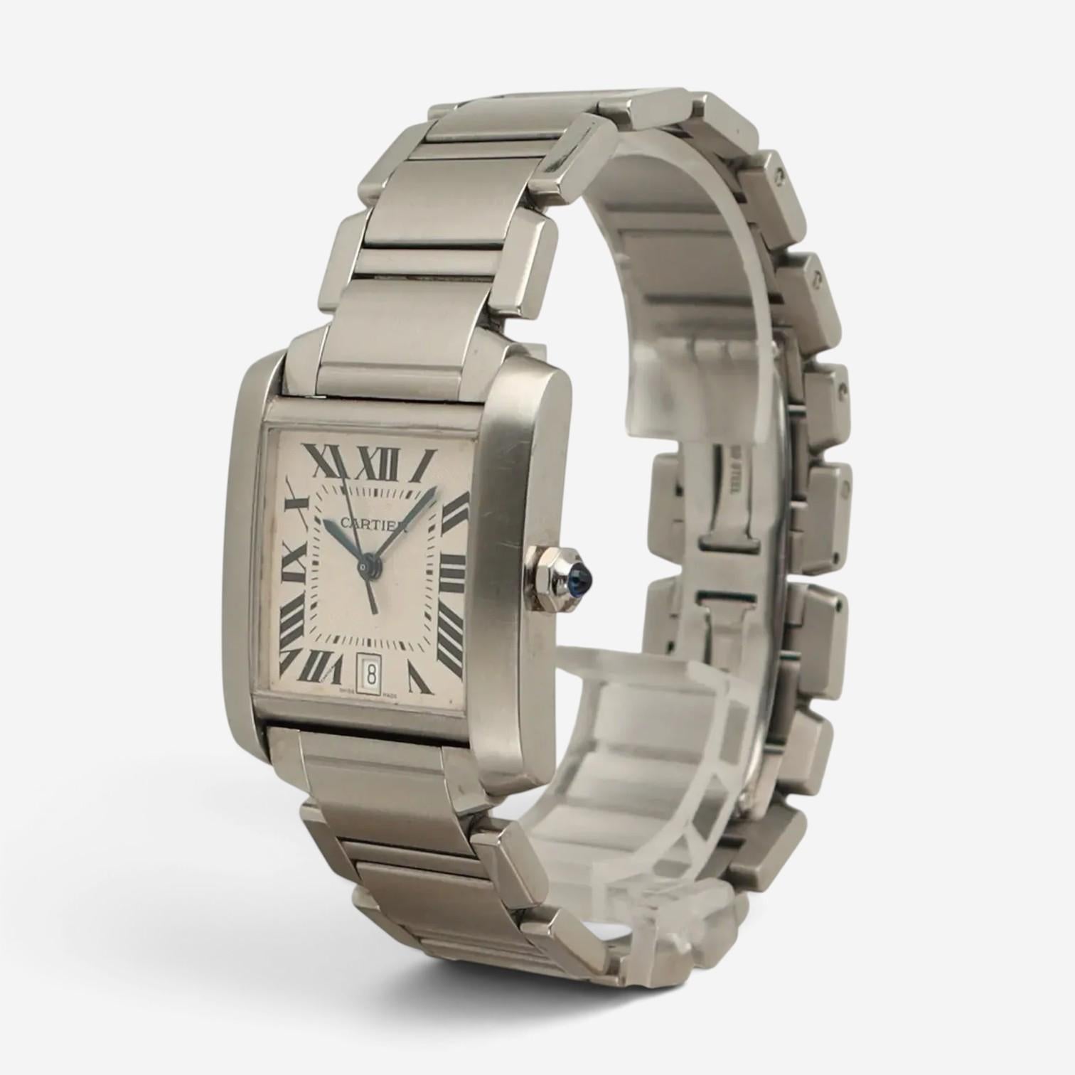 Cartier Tank Francaise Stainless Steel Automatic Men's Watch W51002Q3