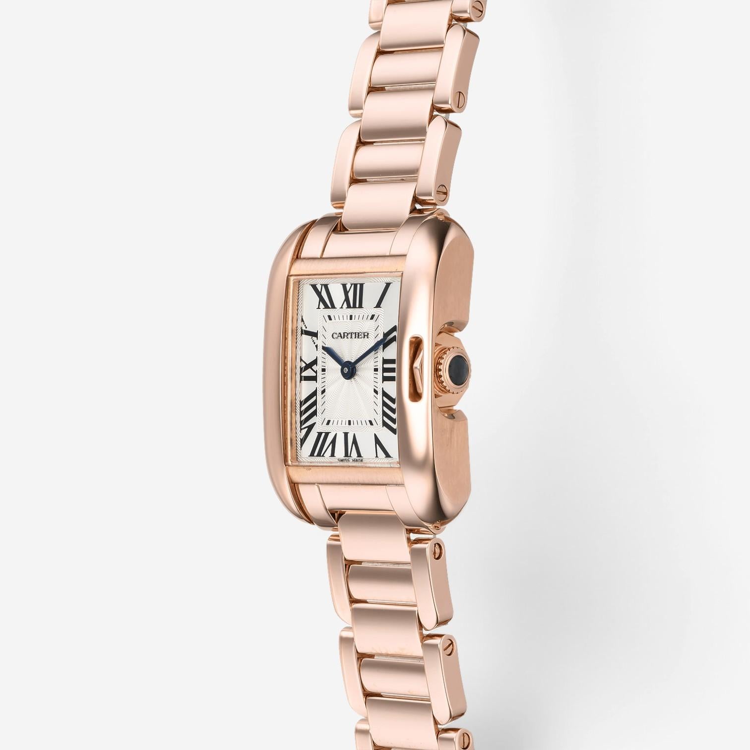 Cartier Tank Anglaise 18K Rose Gold Quartz Ladies Watch W5310013