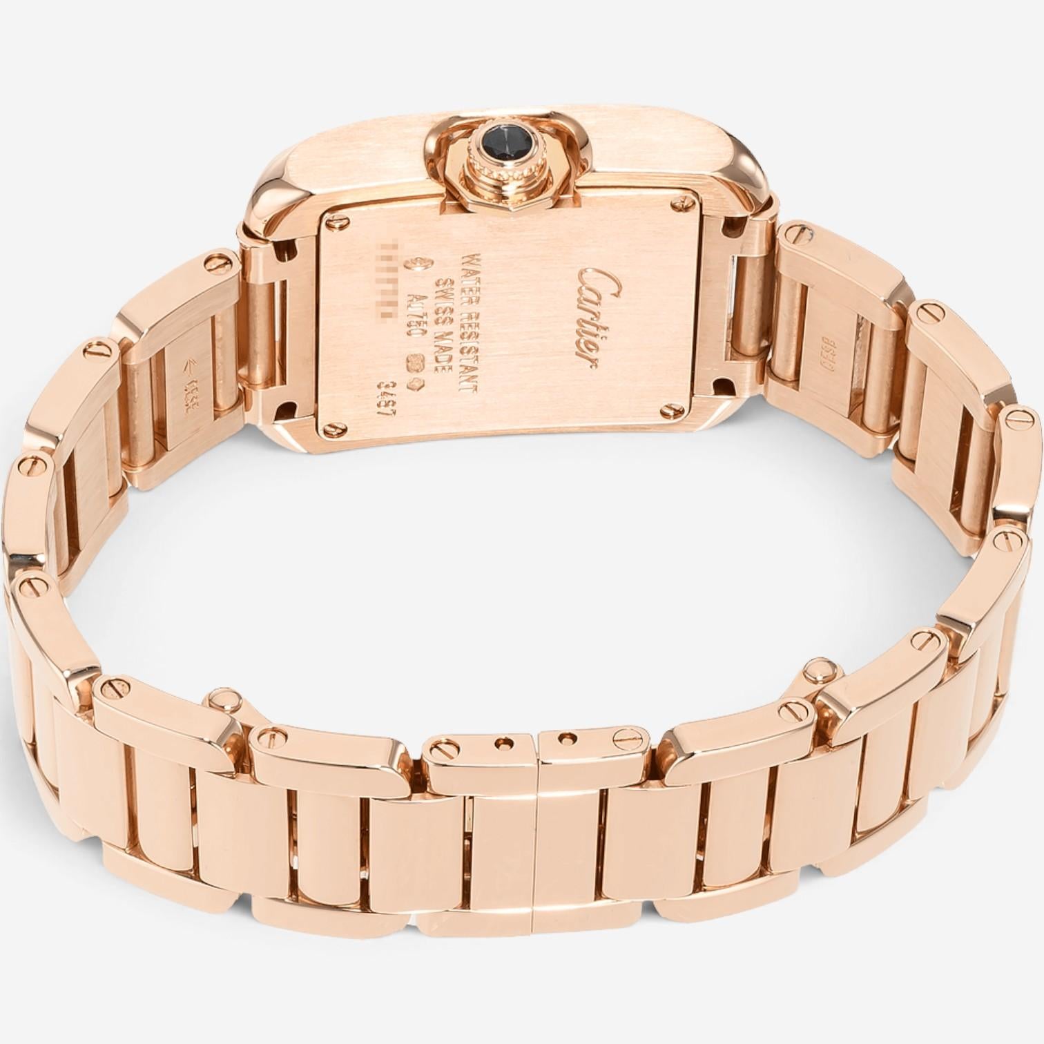 Cartier Tank Anglaise 18K Rose Gold Quartz Ladies Watch W5310013