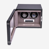 Rapport London Formula Double Watch Winder in Carbon Fibre Finish W562