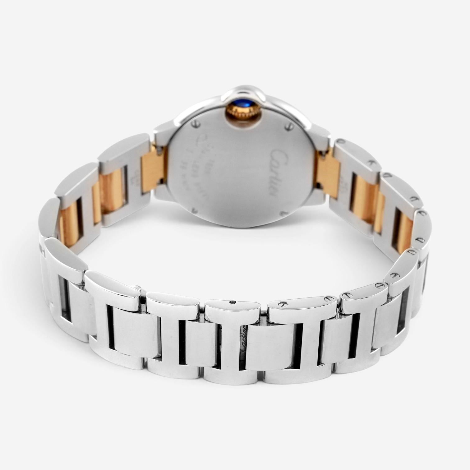 Cartier Ballon Bleu 18K Yellow Gold & Stainless Steel Quartz Ladies Watch W69007