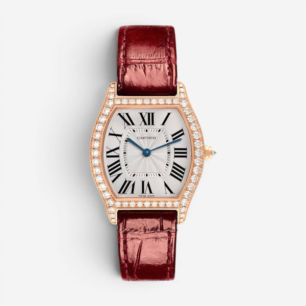 Cartier Torque 18K Rose Gold Diamond Manual Wind Ladies Watch WA501008