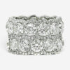 Diana M. Jewels Platinum Diamond Two-Row Eternity Band Ring Sz. 6.5 WB4733