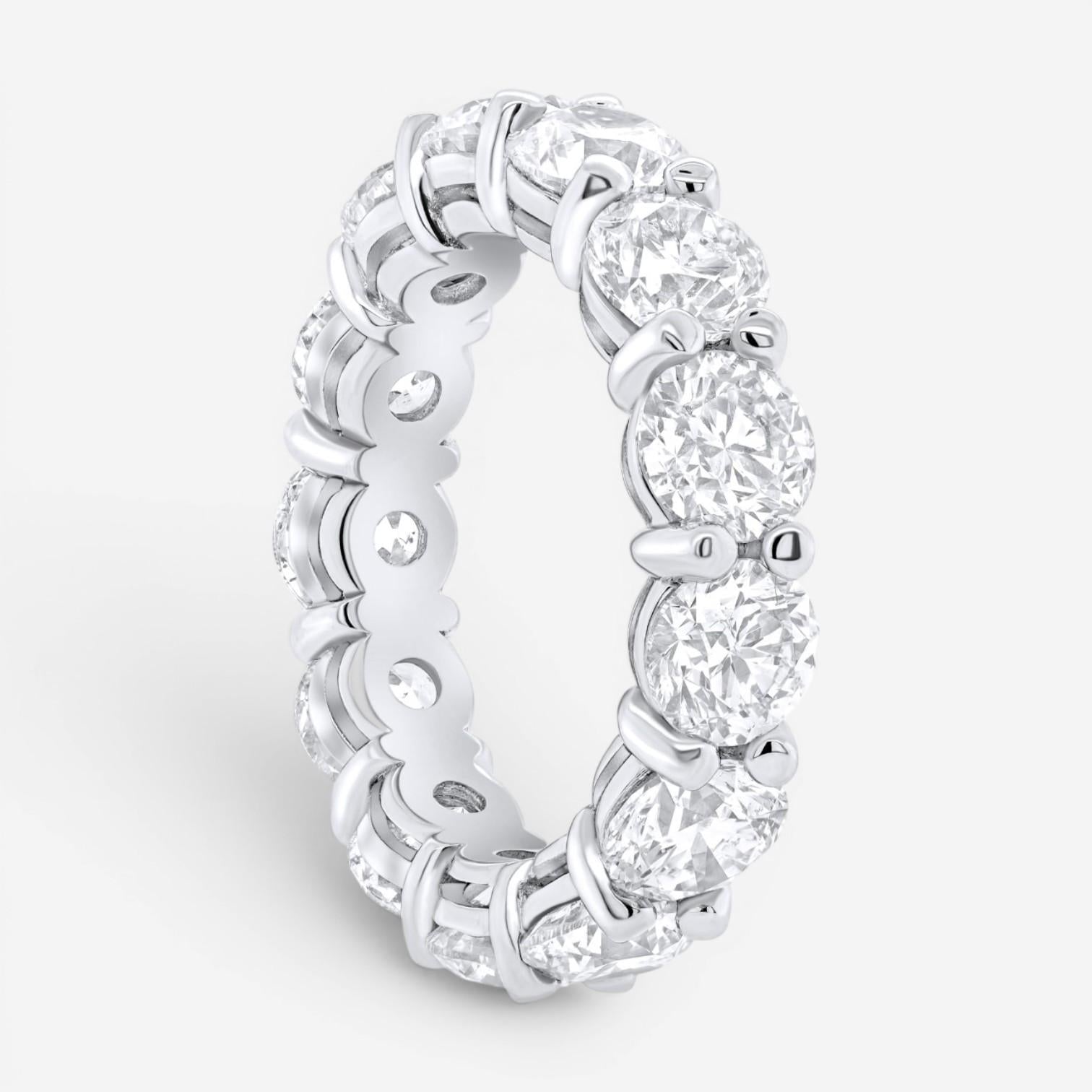 Diana M. Jewels 18K White Gold Diamond Wedding Eternity Band Ring Sz. 6 WB4768