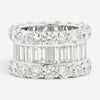 Diana M. Jewels 18K White Gold Diamond Three-Row Band Ring Sz. 6.5 WB4788