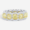 Diana M. Jewels Eternity 18K Yellow Gold & Platinum Diamond Band Sz. 6.5 WB5029