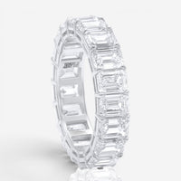 Diana M. Jewels Platinum Diamond Eternity Band Ring Sz. 6 WB5324