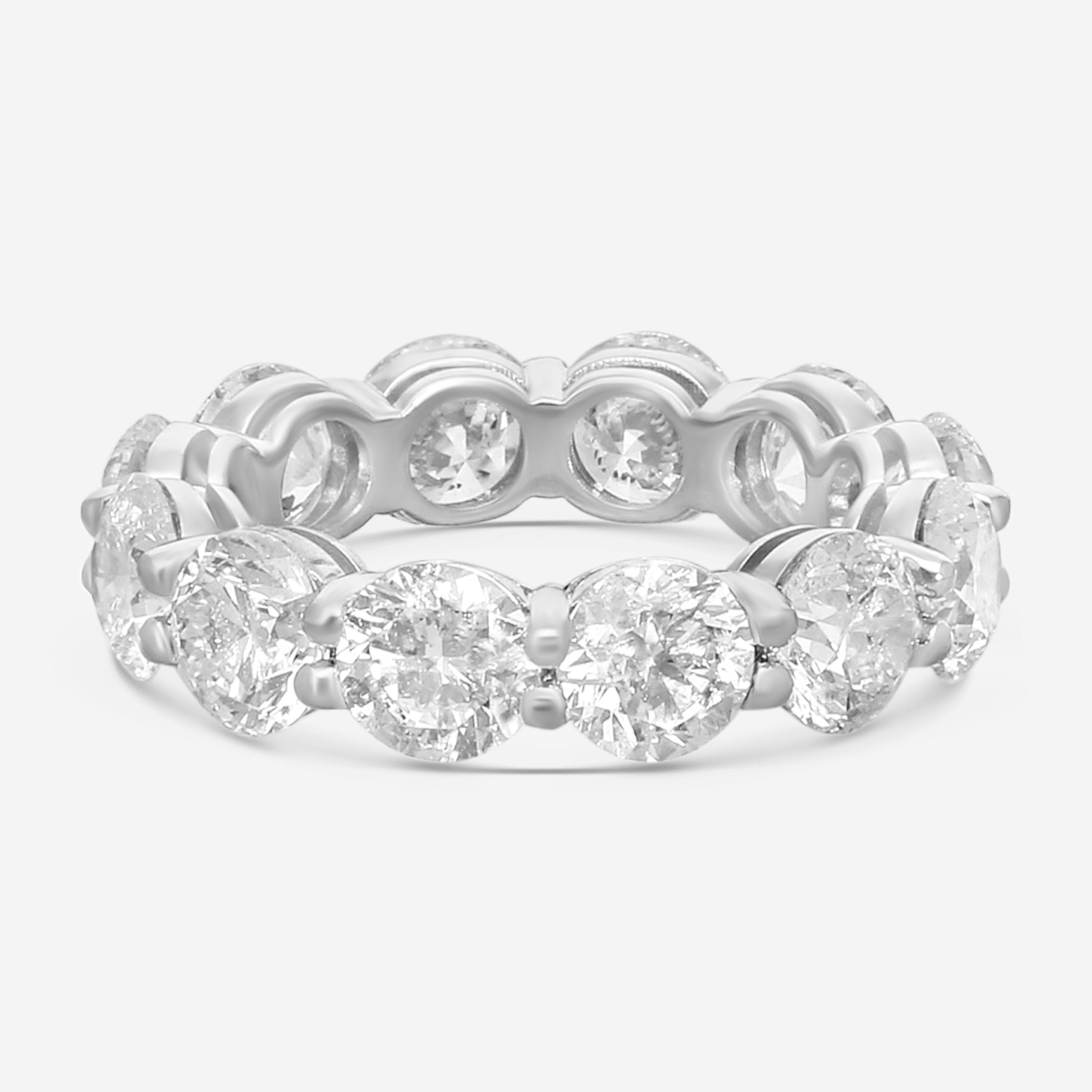 Diana M. Jewels 18K White Gold Diamond Eternity Band Ring WB5415