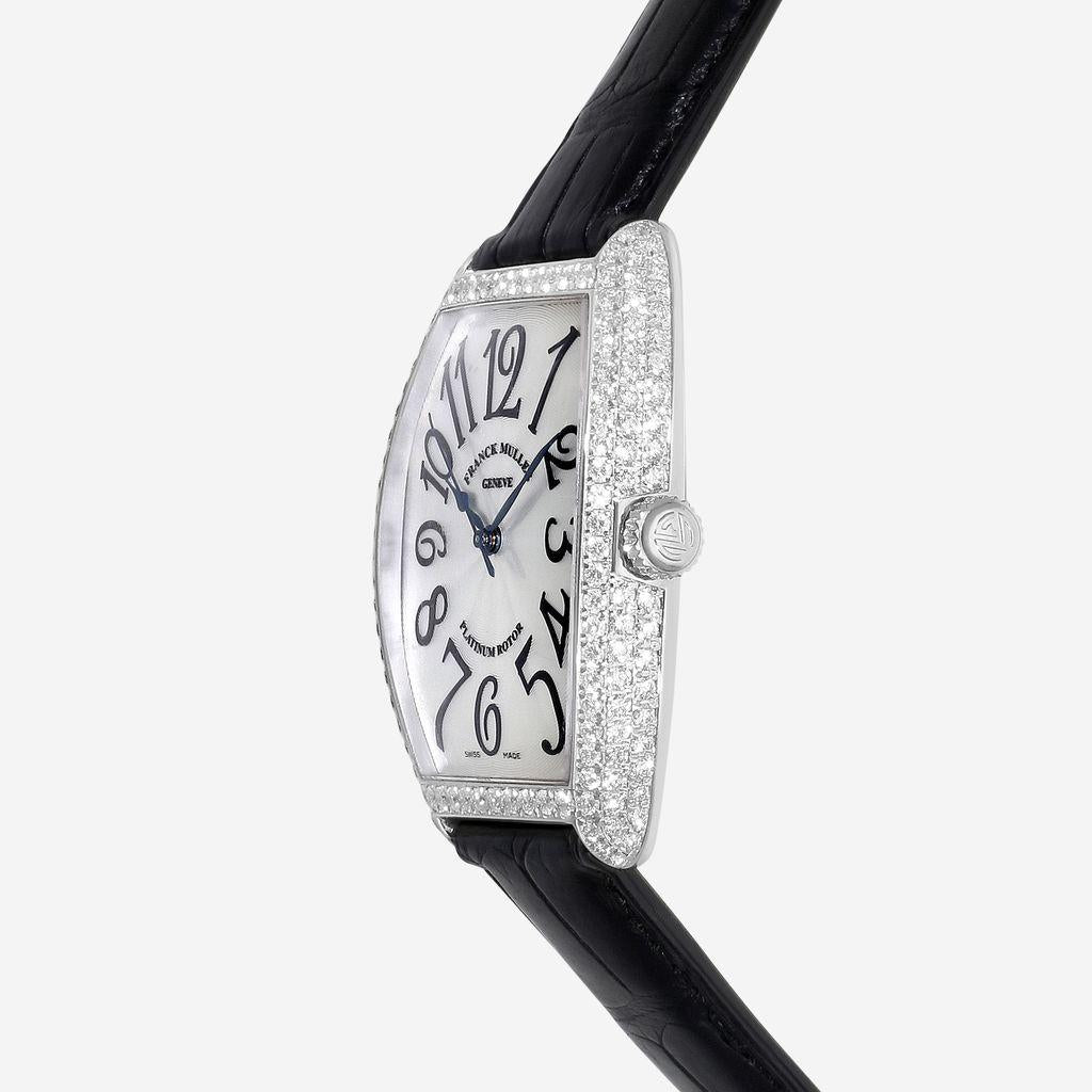 Franck Muller Cintree Curvex 18K White Gold Diamond Automatic Ladies Watch 6850