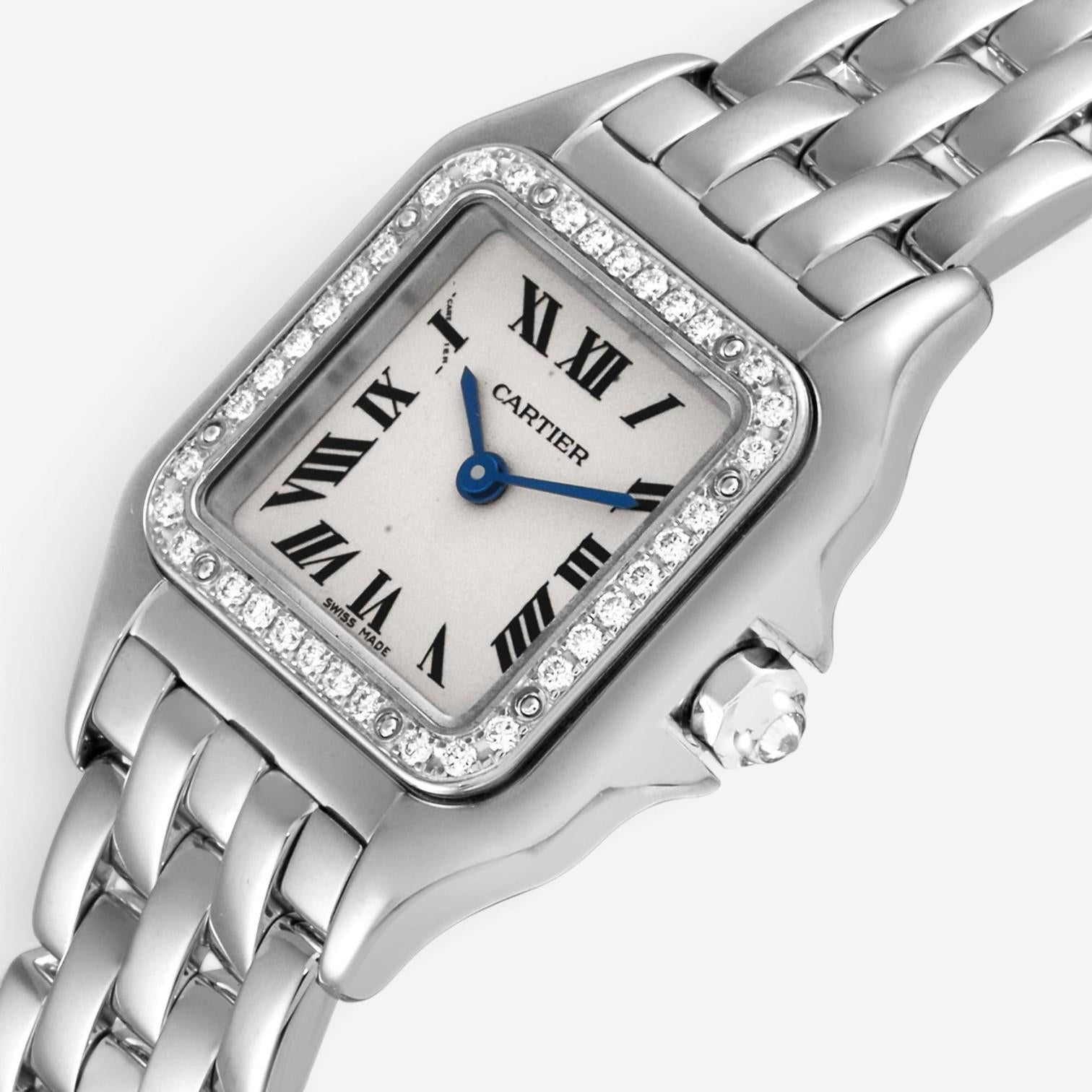 Cartier Panthere Classique et Figaro 18K White Gold Quartz Ladies Watch WF3091F3