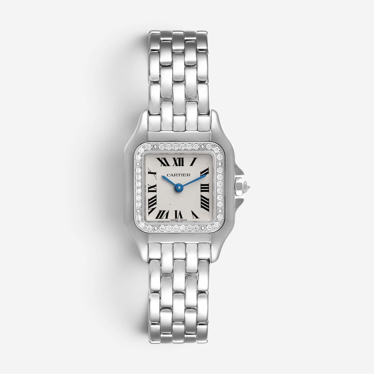 Cartier Panthere Classique et Figaro 18K White Gold Quartz Ladies Watch WF3091F3