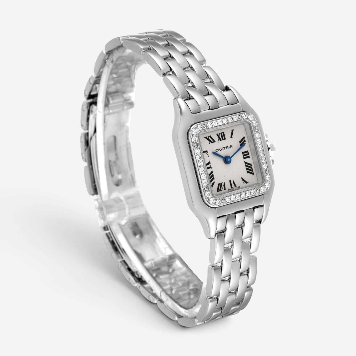 Cartier Panthere Classique et Figaro 18K White Gold Quartz Ladies Watch WF3091F3