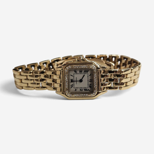 Cartier Panthere Classique et Figaro 18K Yellow Gold Quartz Ladies Watch WF3152B