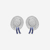 Goshwara G-One Platinum & Sapphire Diamond Hat Shaped Studs WG0003