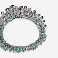 Goshwara G-One 18K White Gold Diamond & Precious Stones Choker Necklace WG0004