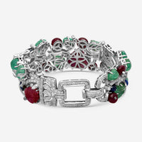 Goshwara G-One 18K White Gold Diamond & Previous Stones Statement Bracelet W7