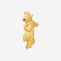 Suna 18K Yellow Gold Sapphire & Diamond Bear Pin P7142SY