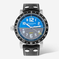 Graham Fortress City GMT Blue & Brown Limited Edition Stainless Steel Automatic Men's Watch 2FOBC.C01A