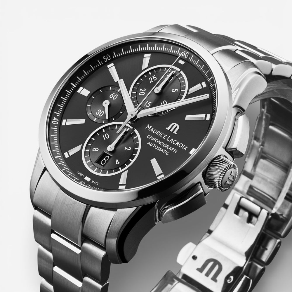 Maurice Lacroix Pontos Chronograph Stainless Steel Automatic Men's Watch PT6388-SS002-330-1