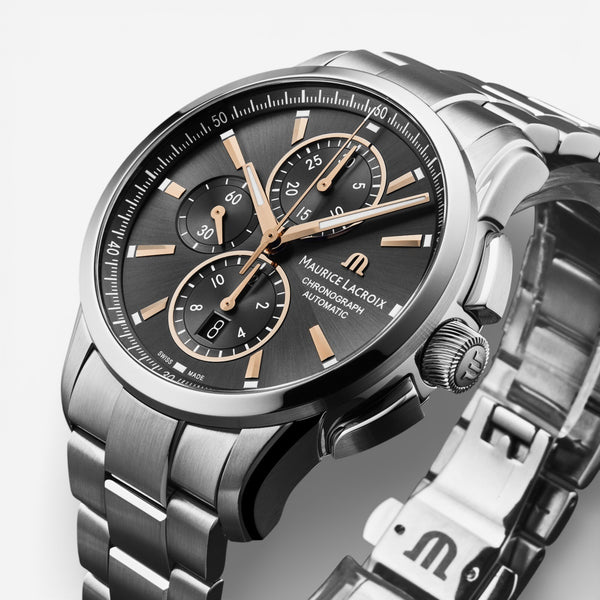 Maurice Lacroix Pontos Chronograph Stainless Steel Automatic Men's Watch PT6388-SS002-331-1