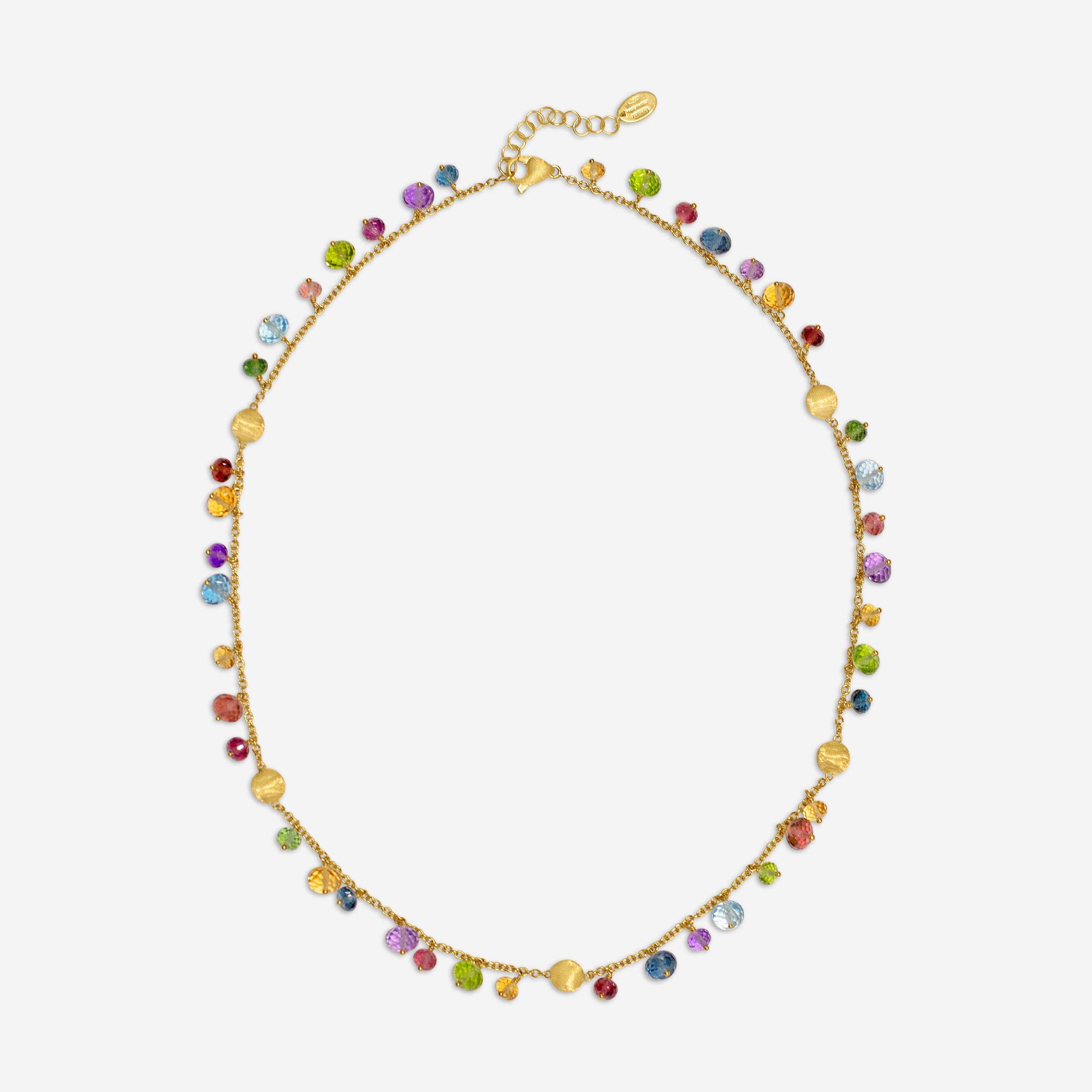 Marco Bicego Africa Multi-Gemstone 18K Yellow Gold Necklace CB2781_MIX02_Y_02 - THE SOLIST
