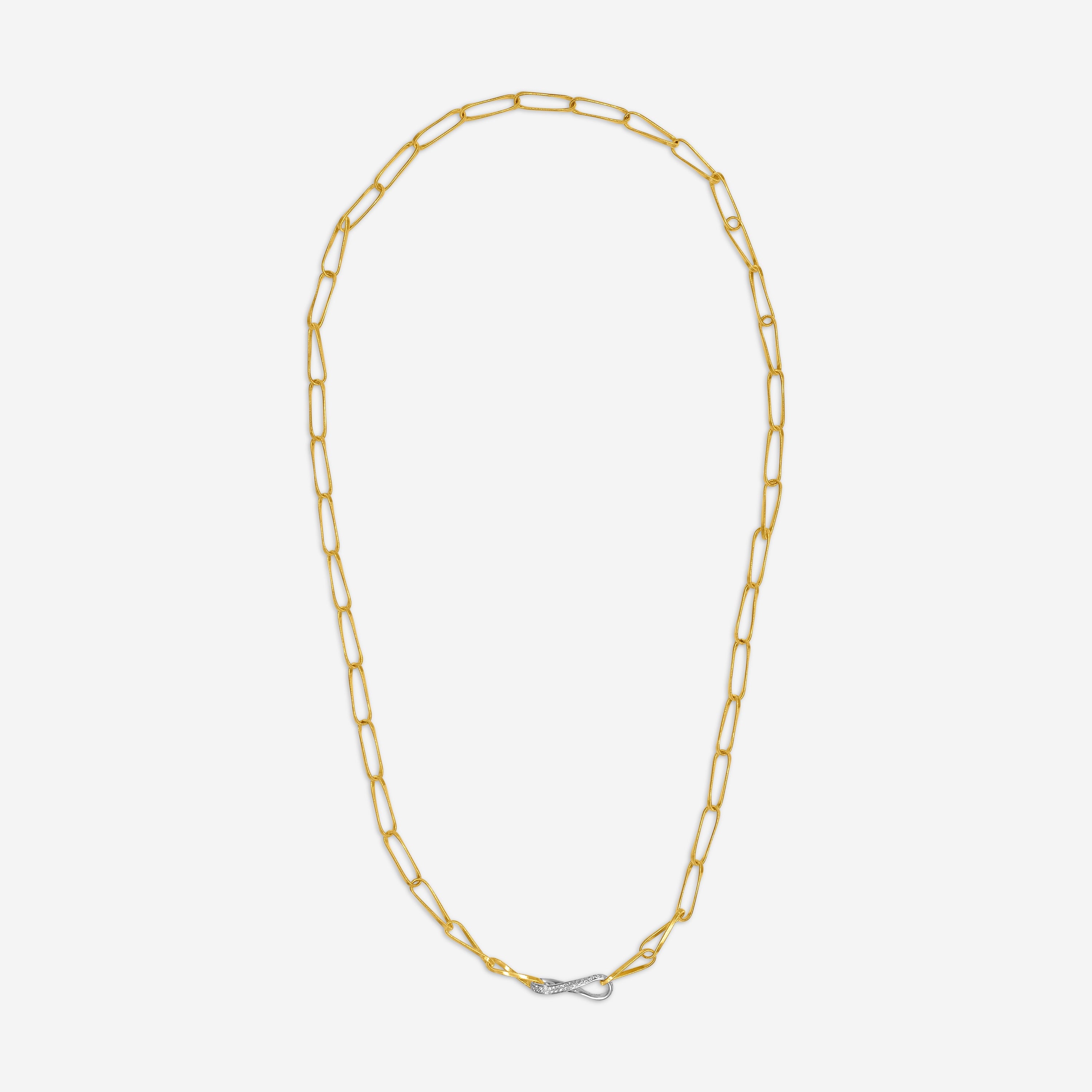Marco Bicego Marrakech Onde 18K Yellow & White Gold Diamond Necklace CG849_B_YW_ - THE SOLIST