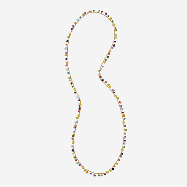 Marco Bicego Africa Multi-Gemstone 18K Yellow Gold Station Necklace CB2783 - THE SOLIST