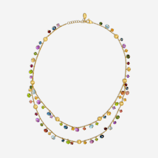 Marco Bicego Africa Multi-Gemstone 18K Yellow Gold Double Necklace CB2785_MIX02 - THE SOLIST