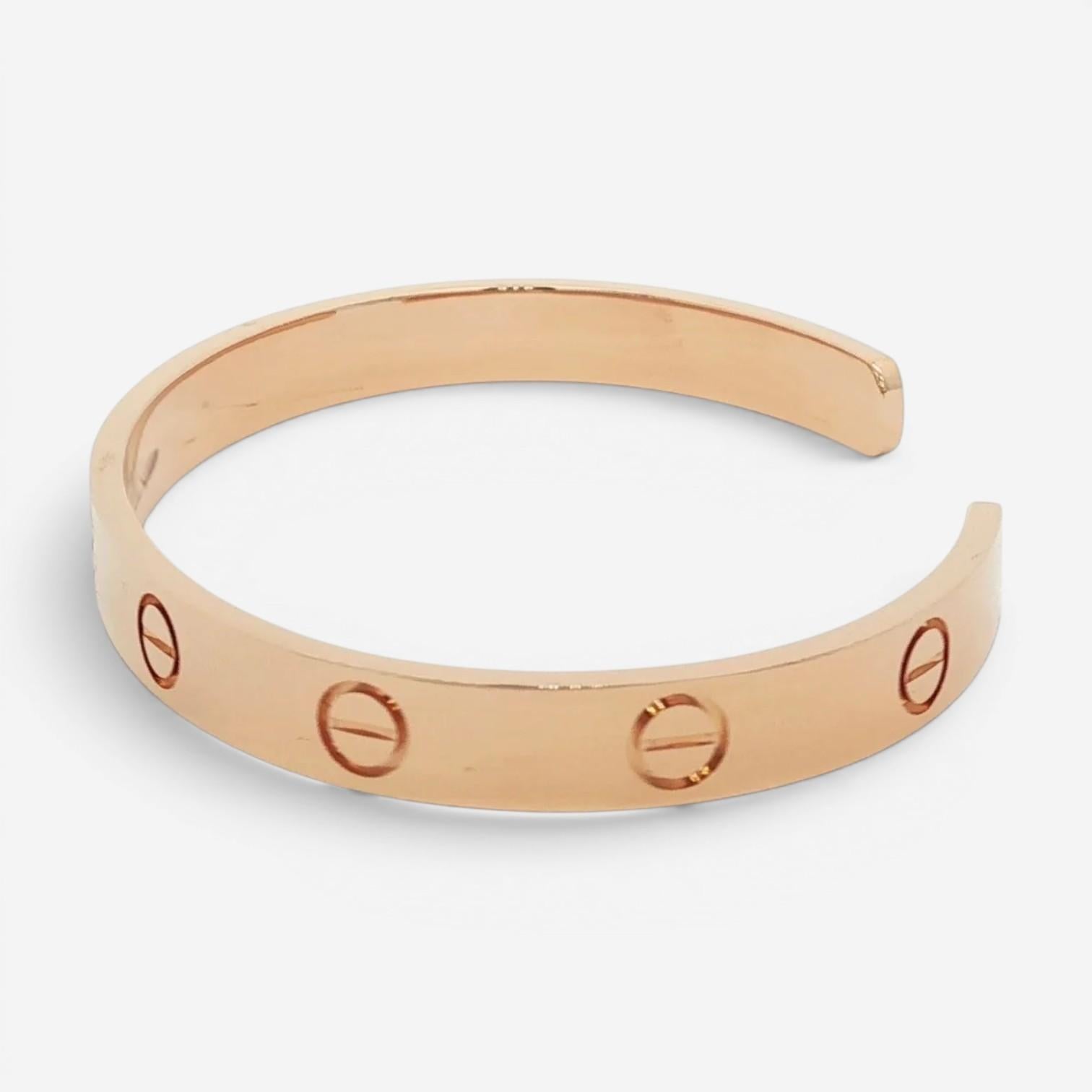 Cartier Love Open 18K Rose Gold Cuff Bracelet XV3122