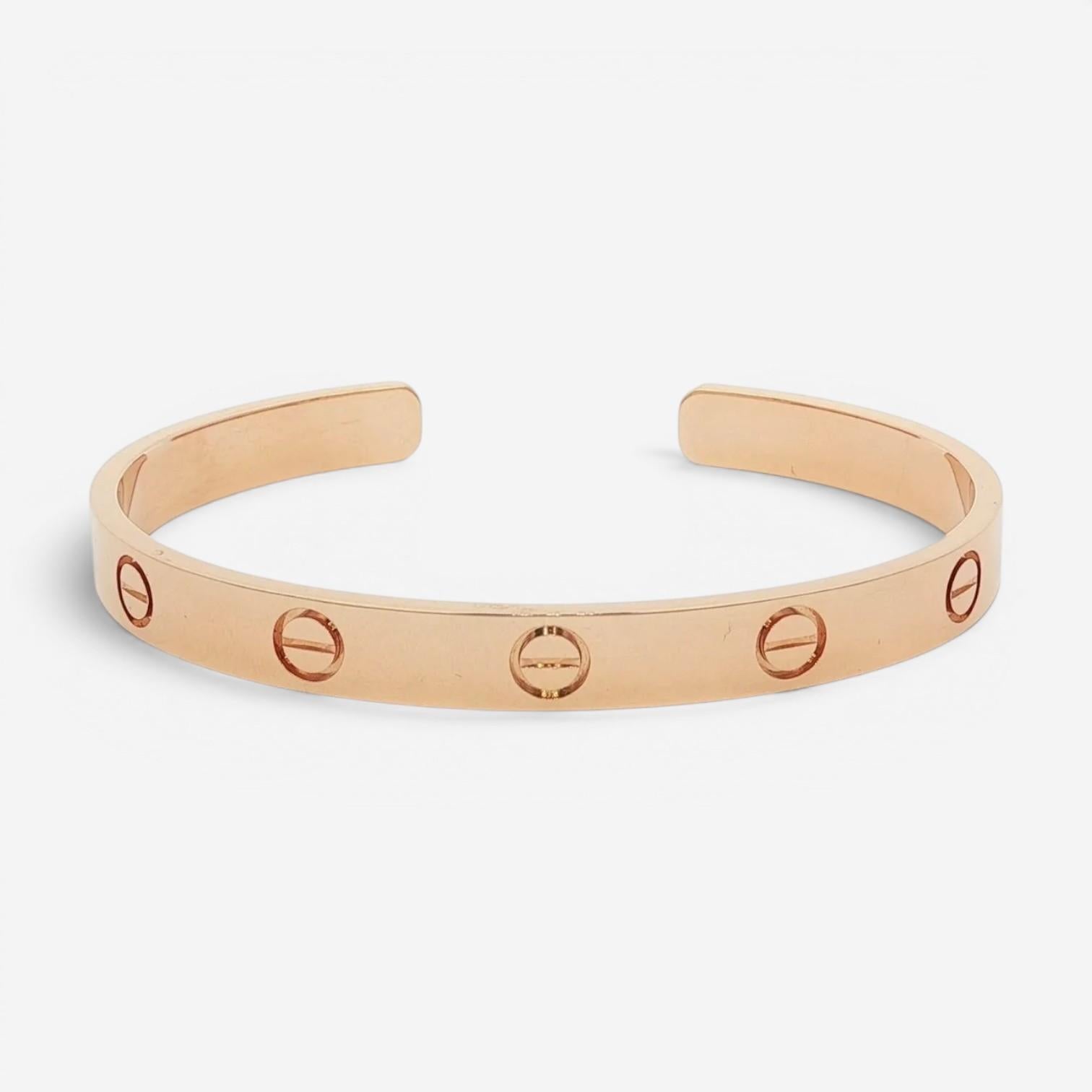 Cartier Love Open 18K Rose Gold Cuff Bracelet XV3122