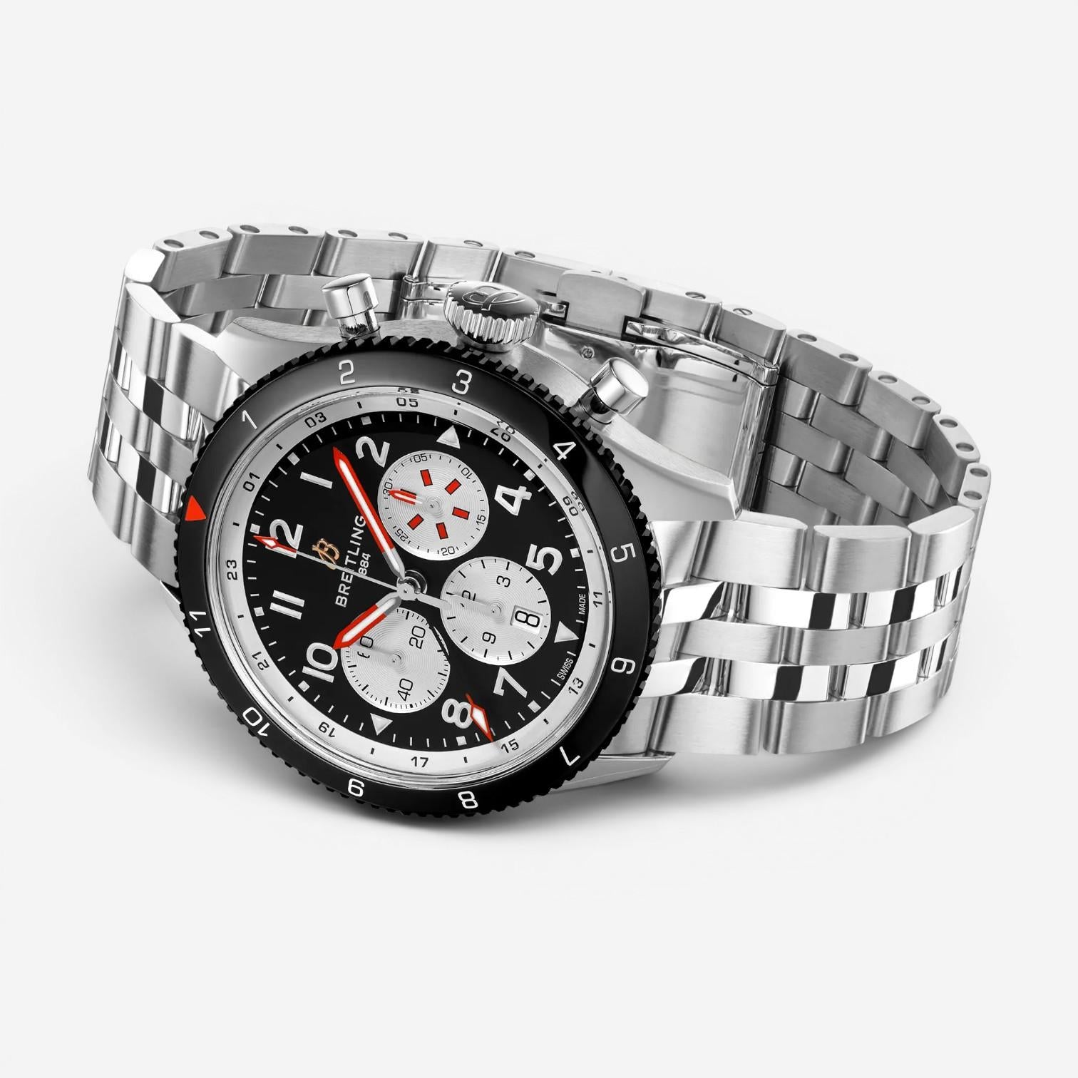 Breitling Classic AVI Super Mosquito Stainless Steel Automatic Men's Watch YB044