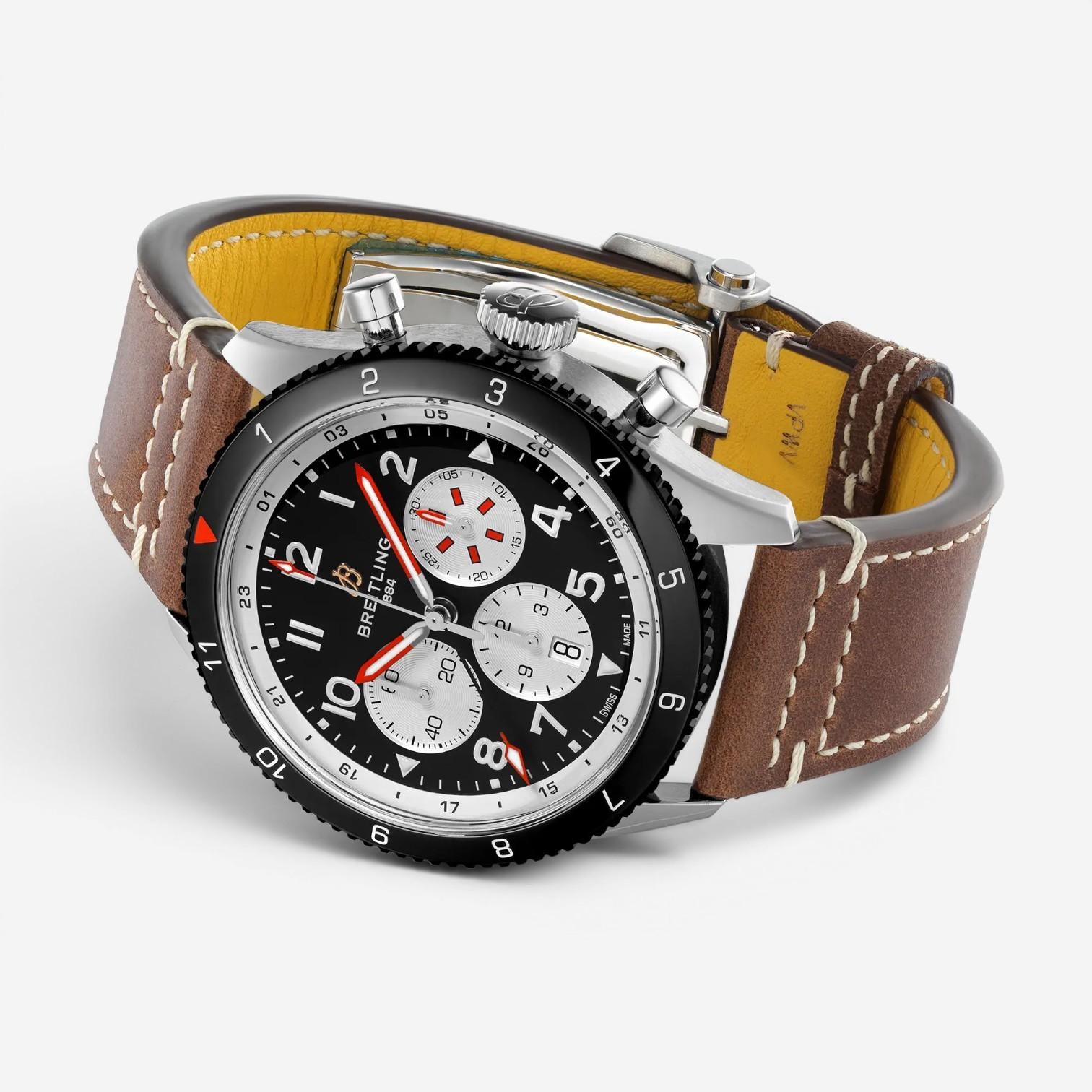 Breitling Classic AVI Super Stainless Steel Automatic Men's Watch YB04451A1B1X1