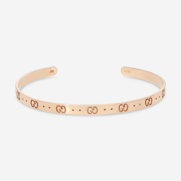 GUCCI Icon Thin Bangle 18kt Pink Gold Bracelet YBA434524002017 MSRP $2,700 - THE SOLIST